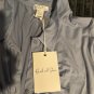 Birch and Stone Blue Ruched Button-Front Collared Long Sleeve Shirt Dress S