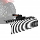 Tow Behind Landscape Rake, 60" Tow Dethatcher with 21 Steel Coil Tines, Lawn De Tow Behind Landscape Rake, 60" Tow Dethatcher with 21 Steel Coil Tines, Lawn De
