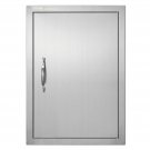 BBQ Access Door, 17W x 24H Inch Single Outdoor Kitchen Door, Stainless Steel Fl