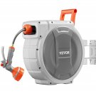 Retractable Garden Hose Reel, 5/8 Inch x 100 ft Wall Mounted Hose Reel, Heavy D Retractable Garden Hose Reel, 5/8 Inch x 100 ft Wall Mounted Hose Reel, Heavy D