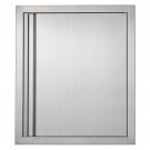 BBQ Access Door, 18W x 21H Inch Single Outdoor Kitchen Door, Stainless Steel Fl
