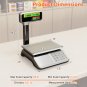88lb Price Computing Scale with Pole Dual LCD Display Digital Commercial Food Sc