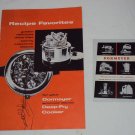 Vintage Dormeyer Deep-Fry Cooker Instructions/Recipes