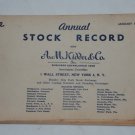 Vintage AM Kidder Annual Stock Report – 1959
