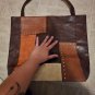 Vintage Patchwork Tote Bag, Retro Colorblock Shoulder Bag, Handbag, Eye-Catching Work Bags For Women