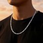 925 Sterling Silver Figaro Chain for Men, 18IN 4MM NOT DAMAGED OR BROKEN