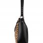 Leopard Print Women's Shoulder Bag with Black Trim