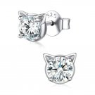 BRAND NEW Hypoallergenic Sterling Silver Round Birthstone Cat Stud Earrings BRAND NEW Hypoallergenic Sterling Silver Round Birthstone Cat Stud Earrings