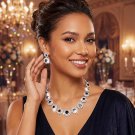 Jewelry Set Silver Rhinestone Necklace Earrings Set NOT DAMAGED OR BROKEN Jewelry Set Silver Rhinestone Necklace Earrings Set NOT DAMAGED OR BROKEN