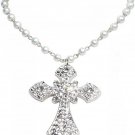 Gothic Punk Cross Pendant Necklace Pearl Rhinestone NOT BROKEN NOT DAMAGED Gothic Punk Cross Pendant Necklace Pearl Rhinestone NOT BROKEN NOT DAMAGED