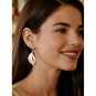 BRAND NEW Sterling Silver Hammered Leaf Dangle Earrings Hypoallergenic