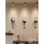 BRAND NEW 3 Pcs Wine Wall Art Black Metal Wine Sign