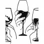 BRAND NEW 3 Pcs Wine Wall Art Black Metal Wine Sign