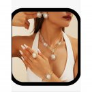 Gold Filigree Statement Jewelry Set for Women Gold Filigree Statement Jewelry Set for Women