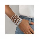 Stackable Silver Bangle Bracelet Set for Women