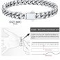Cuban Link Bracelets for Men Stainless Steel NOT BROKEN OR DAMAGED