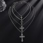 Gothic Layered Cross Necklace Set NOT BROKEN NOT DAMAGED