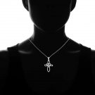 Lovely Sterling Silver Cross Pendant Necklace NOT BROKEN/UNOPENED