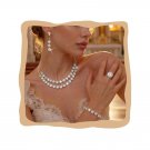 Elegant White Crystal Bridal Jewelry Set - Necklace, Earrings, Bracelet, Ring Elegant White Crystal Bridal Jewelry Set - Necklace, Earrings, Bracelet, Ring
