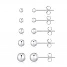 BRAND NEW 5 Pairs Sterling Silver Stud Earrings for Women BRAND NEW 5 Pairs Sterling Silver Stud Earrings for Women