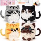 Crochet Kit for Beginners, 4-Pack Adorable Cat Crochet Kits, Beginner Crochet Ki Crochet Kit for Beginners, 4-Pack Adorable Cat Crochet Kits, Beginner Crochet Ki