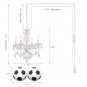 Plug in Crystal Ceramic White Chandelier