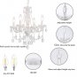 Plug in Crystal Ceramic White Chandelier