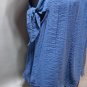 MINE Womens Small Blue Boho Cami Top Side Tie Sleeveless Crochet Lace Hem Blouse