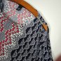 Alfani Geometric Print Cold Shoulder Poncho Blouse with Metal Hardware
