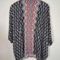 Alfani Geometric Print Cold Shoulder Poncho Blouse with Metal Hardware
