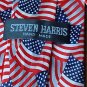 Steven Harris Handmade American Flag Patriotic 100% Polyester Men's Necktie