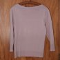 Ann Taylor Silk Blend Knit Sweater Womens Medium Pink Boatneck Button Cuff