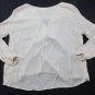 H&M Embroidered Boho Peasant Blouse White V-Neck Tunic Size 12 Clean Girl