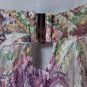 Studio Works Lace Layered Keyhole Blouse Top Large Purple Boho Abstract