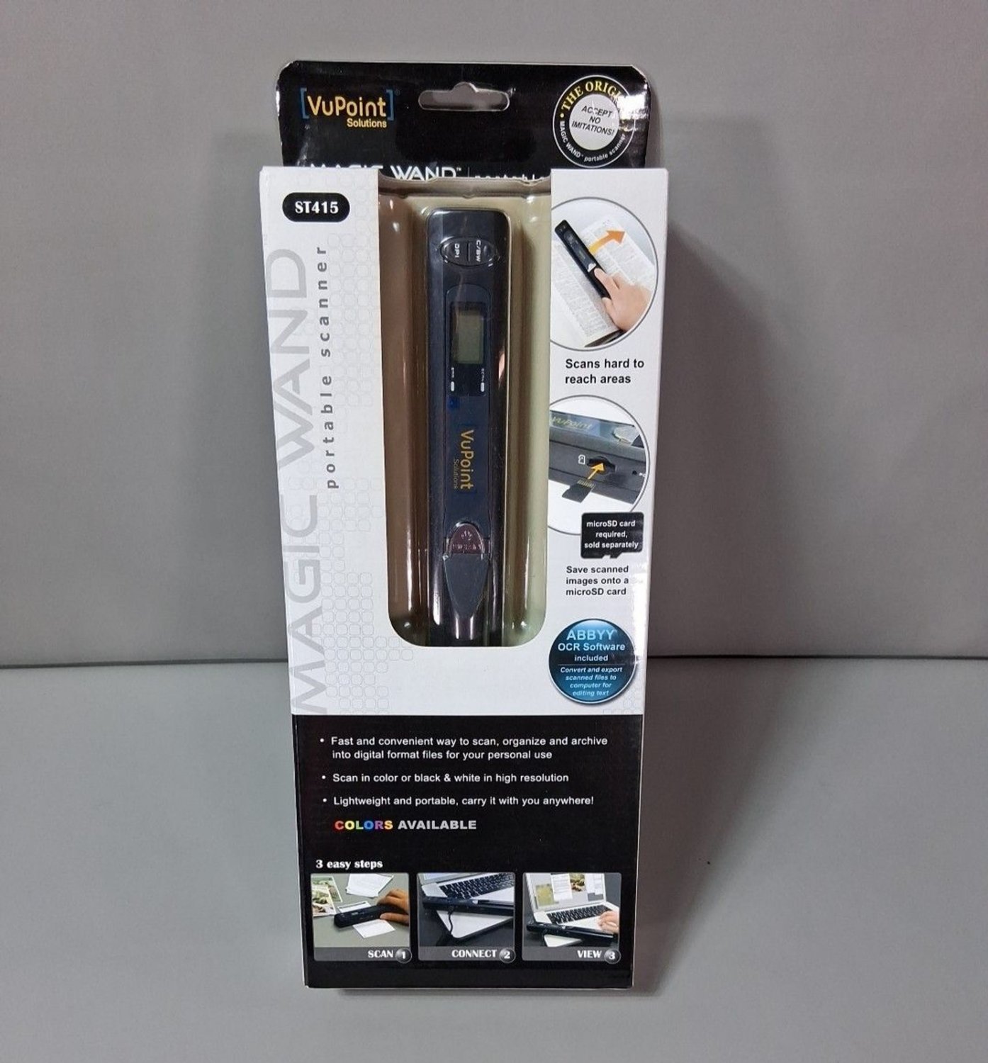 VuPoint Solutions Magic Wand Portable Scanner ST415 Handheld Document Scan NIB