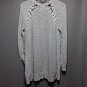 American Eagle Cream Lace Up Back Cardigan Sweater Small Boho Longline Pockets