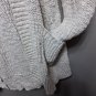 American Eagle Cream Lace Up Back Cardigan Sweater Small Boho Longline Pockets