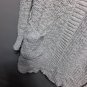 American Eagle Cream Lace Up Back Cardigan Sweater Small Boho Longline Pockets