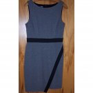 London Times Womens Sz 10 Dress Gray Black Colorblock Sleeveless Sheath Workwear