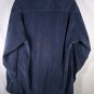 Basic Options Men's Blue Corduroy Long Sleeve Button Up Shirt Size Medium