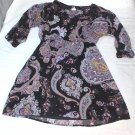 EXPRESS Purple Black Paisley Flowy Mini Dress Womens SP Boho Y2K