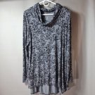 Cuddl Duds Tunic Top Womens Large Softwear Stretch Cowl Neck Floral Long Sleeve