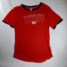 Kansas City Chiefs Women's RED Burnout T-Shirt NFL Team Apparel, Size XL