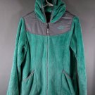 The North Face Girls Osito Hoodie Full Zip Fleece Jacket Teal Green Grey XL 18