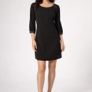 H&M Long Sleeve Little Black Dress with Silver detail Holiday Perfect Sz 4