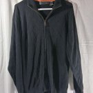 VTG Oscar de la Renta Luxury Black 100% Cotton Argyle Knit Quarter Zip Sweater M
