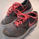 Nike Flex Contact Girls Sneakers Size 4 Pink Grey