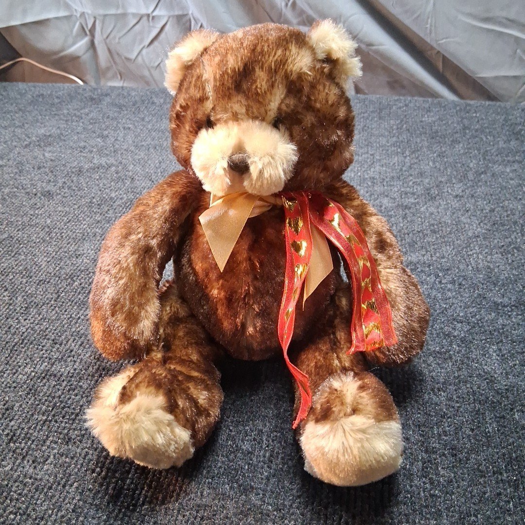 GANZ "SPENCER" BEAR TWO TONE PLUSH STUFFED ANIMAL