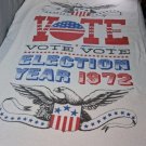 Vintage 1972 VOTE Eagle Beach Towel R.A. Briggs Patriotic USA Americana Decor