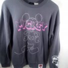 Mickey Mouse Women's Beaded Sweatshirt Charcoal Gray Size Small